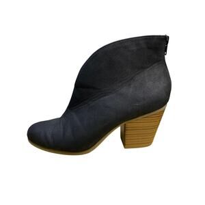 A2 by Areosoles Gravity Black Faux Suede Block Heel Ankle Boots - Size 8.5M